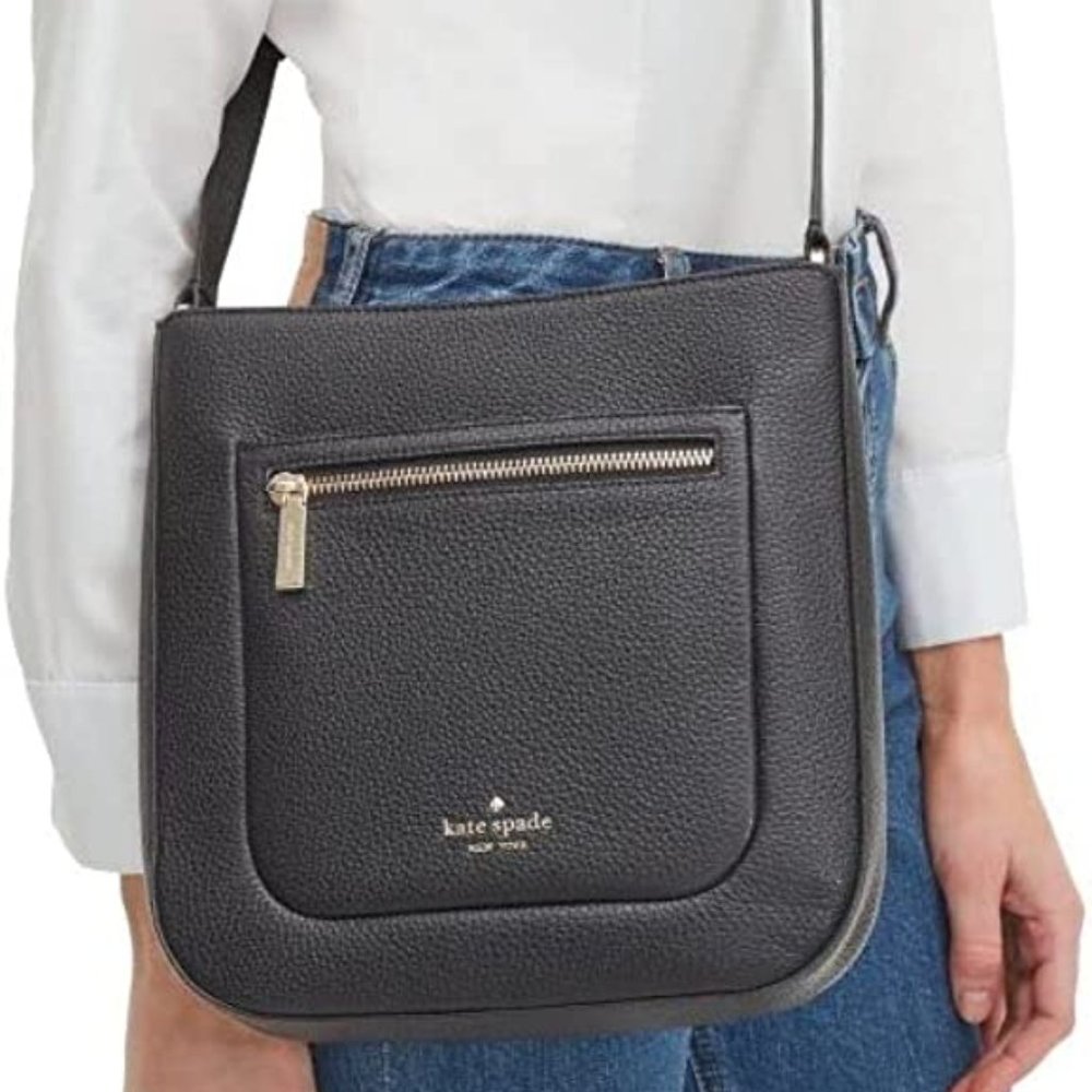 BNWT KATE SPADE TOP-ZIP CROSSBODY PEBBLED LEATHER BAG